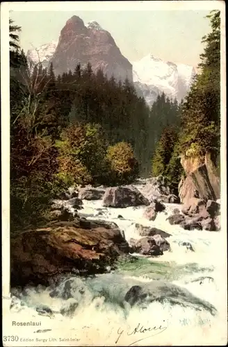 Ak Rosenlaui Schattenalb Kanton Bern, Gletscher, Wettterhorn