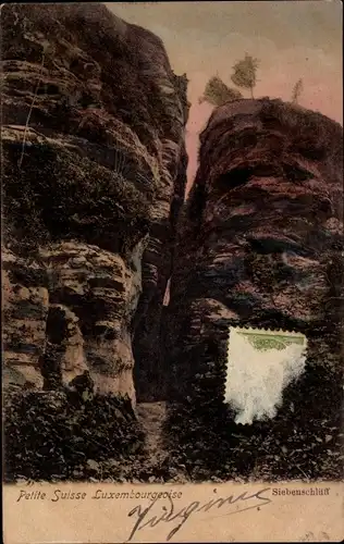 Ak Luxemburg Luxembourg, Petite Suisse Luxembourgeoise, Siebenschlüff