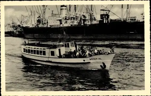 Ak Hansestadt Bremen, Dampfer Wesertal, Otto W. A. Schreiber Reederei