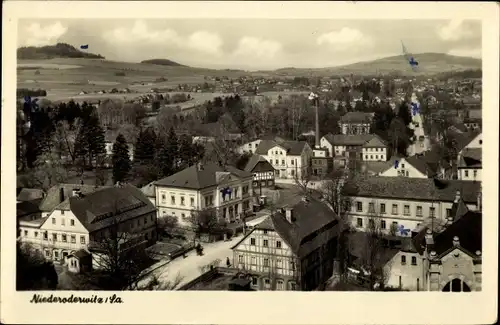 Ak Oderwitz in Sachsen, Blick über die Stadt nach dem Spitzberg und Kottmar