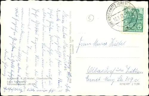 Ak Oberoderwitz Oderwitz in der Oberlausitz, Teilansicht