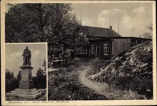 Ak Hainewalde Oberlausitz, Breiteberg mit Kaiser Friedrich-Denkmal