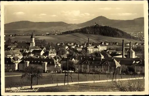 Ak Seifhennersdorf im Landkreis Görlitz, Blick gegen Lausche und Burgsberg