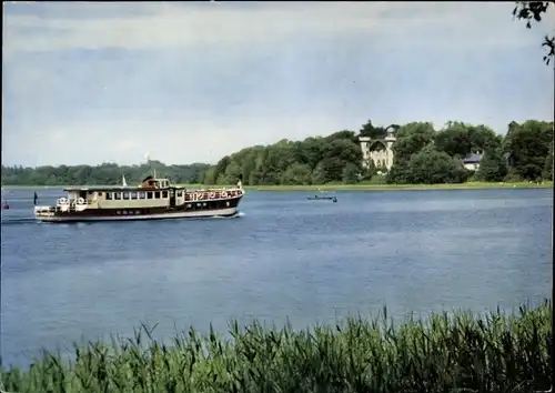 Ak Berlin Zehlendorf Nikolassee, Insel Lindwerder, Havel, Blick auf Pfaueninsel