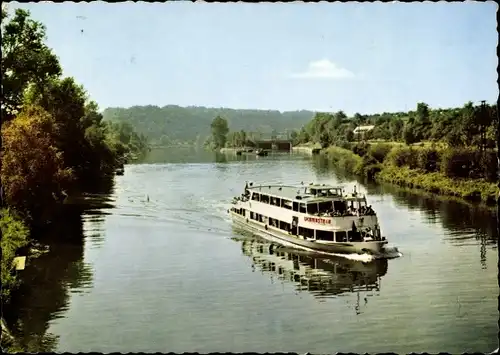 Ak Stuttgart in Württemberg, MS Lichtenstein, Neckar-Personen-Schifffahrt