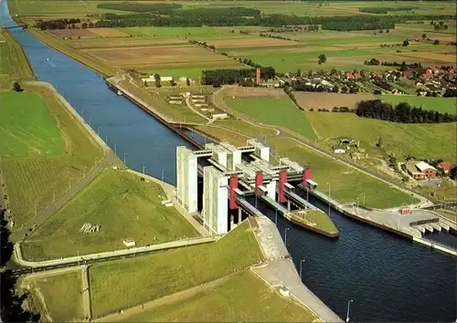 Ak Scharnebeck in der Lüneburger Heide, Schiffshebewerk, Luftbild