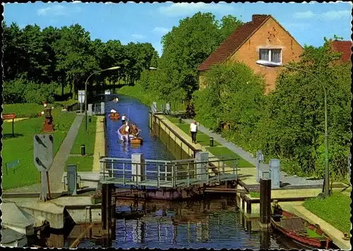 Ak Wendisch Rietz in der Mark, Scharmützelsee Schleuse