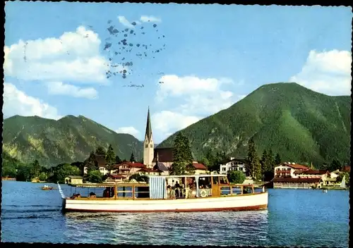 Ak Rottach Egern in Oberbayern, Wallberg, Blick zur Bodenschneid, Tegernsee