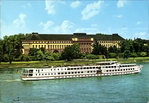 Ak Koblenz am Rhein, Schloss, Schiff