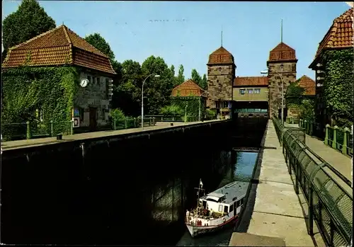 Ak Minden in Westfalen, Mittellandkanal, Schleuse