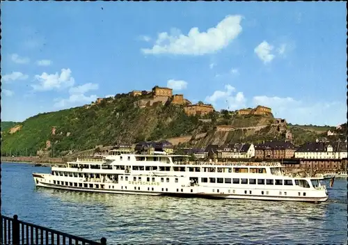 Ak Ehrenbreitstein Koblenz am Rhein, Festung, MS Deutschland