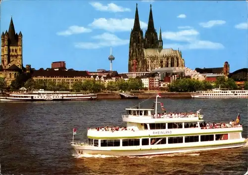 Ak Köln am Rhein, MS Rheinland, Dom