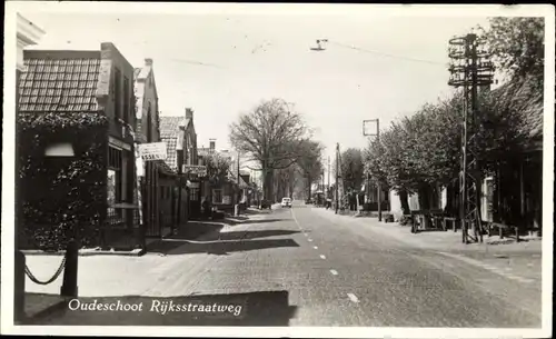 Ak Oudeschoot Heerenveen Friesland Niederlande, Rijksstraatweg