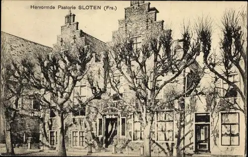 Ak Sloten Friesland Niederlande, Hervormde Pastorie