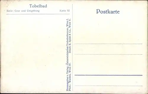 Ak Tobelbad Steiermark, Teilansicht mit Pfarrkirche