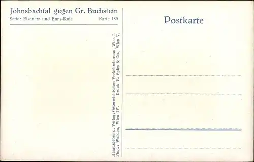 Ak Johnsbach Steiermark, Johnsbachtal gegen Gr. Buchstein