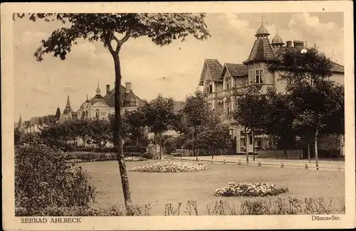 Ak Ostseebad Ahlbeck Heringsdorf Usedom, Gartenanlage, Dünenstraße