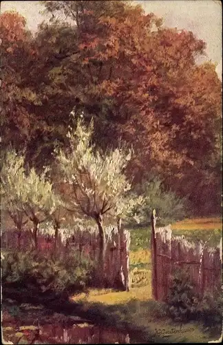 Künstler Ak Gerstenhauer, Johann Georg, niederländisches Motiv, Herbst
