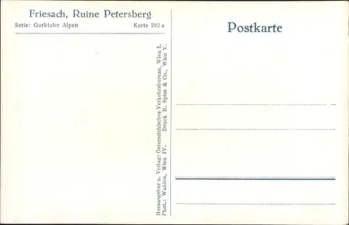 Ak Friesach in Kärnten, Ruine Petersberg