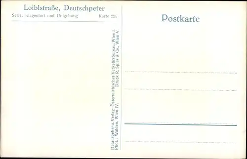 Ak Kärnten, Deutschpeter, Loiblstraße