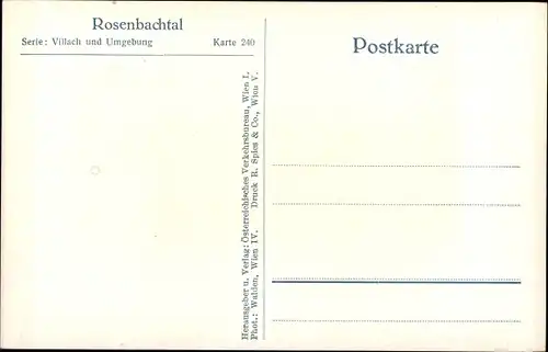 Ak Kärnten, Rosenbachtal