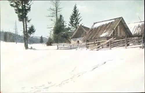 Ak Mönichkirchen in Niederösterreich, Mönichkirchner Schwaig, Winter