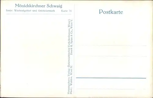 Ak Mönichkirchen in Niederösterreich, Mönichkirchner Schwaig, Winter