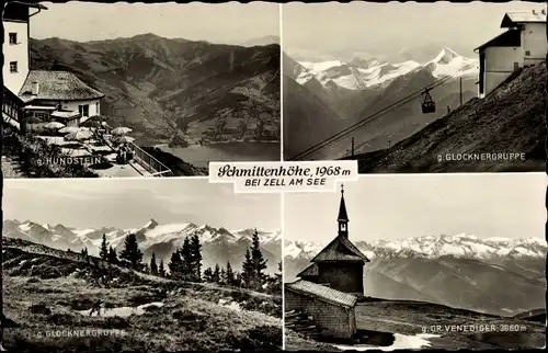 Ak Zell am See in Salzburg, Schmittenhöhe, Gr. Glocknergruppe, Seilbahn, Hundstein