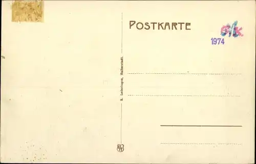 Ak Halberstadt in Sachsen Anhalt, Partie am Holzmarkt, Credit-Verein