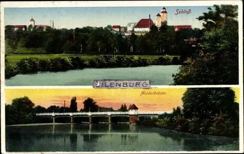 Ak Eilenburg an der Mulde, Schloss, Muldenbrücke