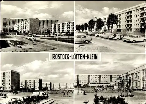 Ak Lütten Klein Hansestadt Rostock, Hochhäuser, Spielplätze
