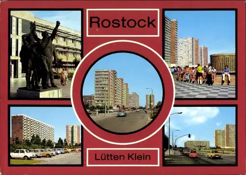 Ak Lütten Klein Hansestadt Rostock, Plastik Die Partei, Warnowallee, Turkuer Str., Helsinkier Str.