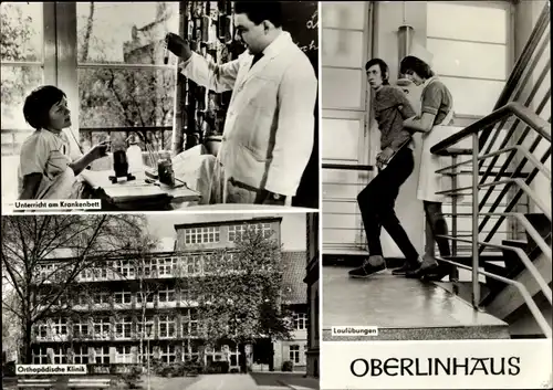 Ak Babelsberg Potsdam in Brandenburg, Oberlinhaus, Laufübungen, Unterricht am Krankenbett, Klinik