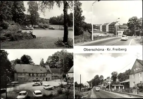 Ak Oberschöna in Sachsen, Straßenansichten, Park