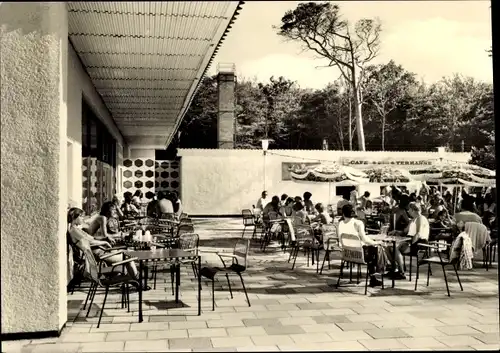 Ak Ostseebad Graal Müritz, Broiler Gaststätte, Terrasse