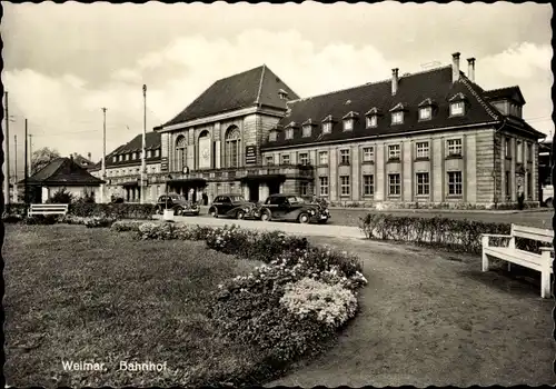 Ak Weimar in Thüringen, Bahnhof