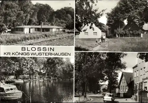 Ak Blossin in der Mark, Betriebsferienheim der Abteilung Volksbildung Aschersleben, Zeltplatz, Anger