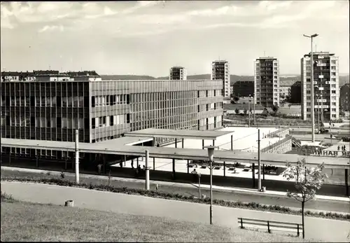 Ak Plauen im Vogtland, Oberer Bahnhof, Hochhäuser