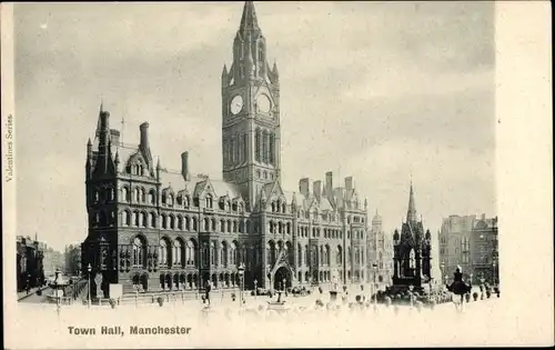 Ak Manchester England, Town Hall