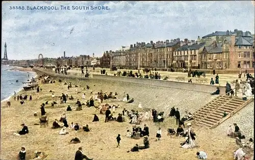 Ak Blackpool Lancashire England, The South Shore