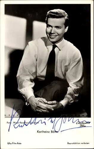 Ak Schauspieler Karlheinz Böhm, Portrait, Autogramm