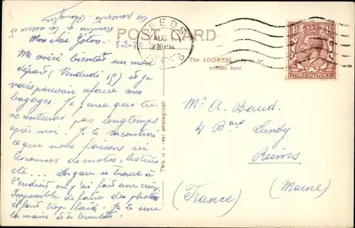 Ak Leeds Yorkshire England, War Memorial and Boar Lane