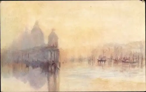 Künstler Ak Venezia Venedig Veneto, Sunset, The Salute