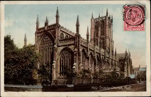 Ak Kingston upon Hull Yorkshire England, Holy Trinity Church