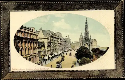 Passepartout Ak Edinburgh Schottland, Princes Street Looking East