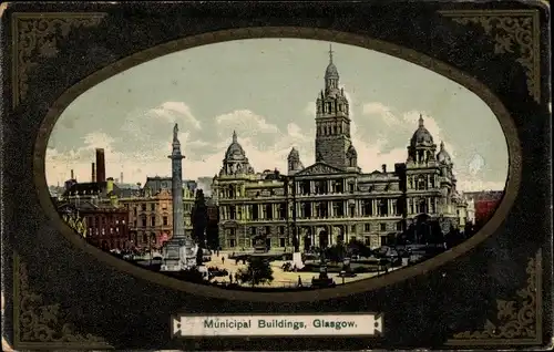 Passepartout Ak Glasgow Schottland, Municipal Buildings