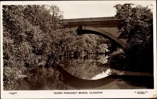 Ak Glasgow Schottland, Queen Margaret Bridge