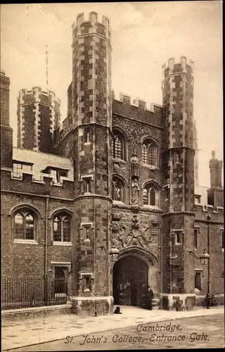 Ak Cambridge East England, St. John's College, Entrance Gate