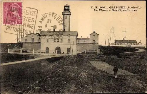 Ak Boulogne sur Mer Pas de Calais, Gris Nez, Le Phare