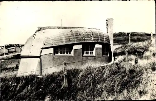 Ak Équihen Pas de Calais, Ortsansicht, Haus, Stacheldraht